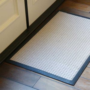 When placed indoors, carpet mats absorb and scrape the excess moisture and debris the rubber mat on the other side of the entrance missed.