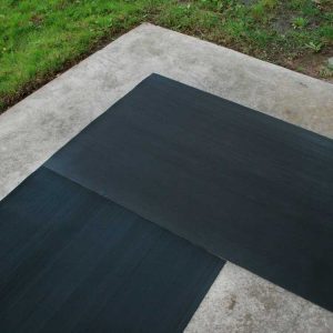 Rubber flooring rolls can be used for smaller applications such as sidewalks and ramps.