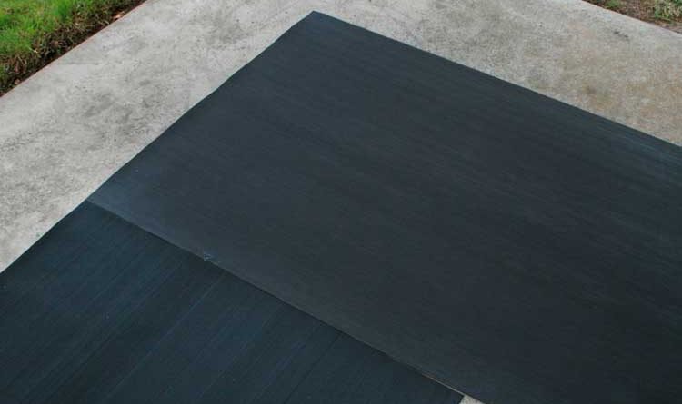 Rubber flooring rolls can be used for smaller applications such as sidewalks and ramps.